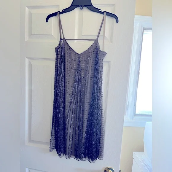 parker blue beaded dress blue dress for baby girl Tiny Frock Shop Integrity Silver Soiree Poppy  Parker Slate Blue Beaded